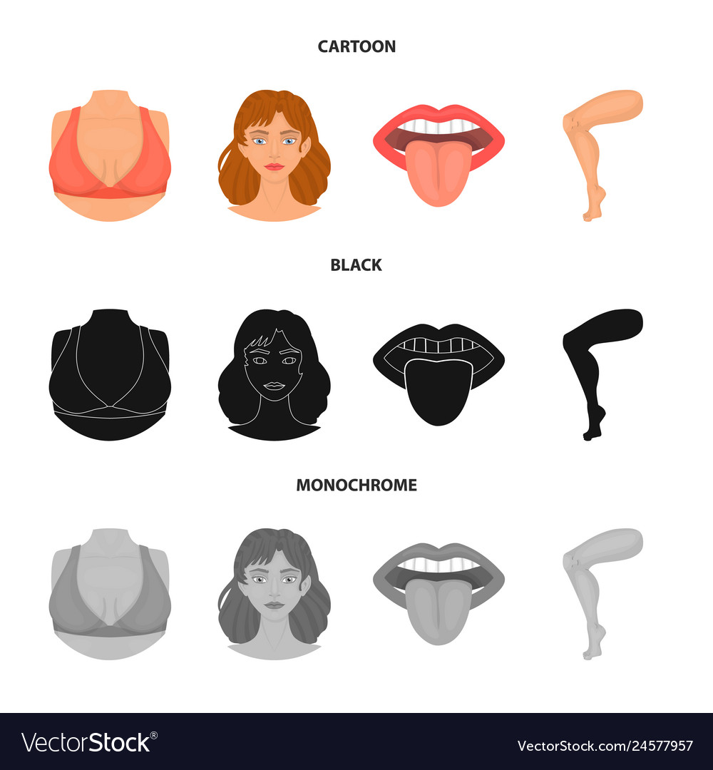 Design of body and part symbol collection Vector Image Design of body and part symbol collection