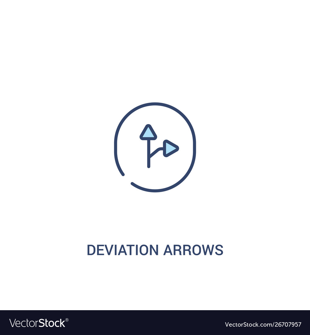 Deviation arrows concept 2 colored icon simple