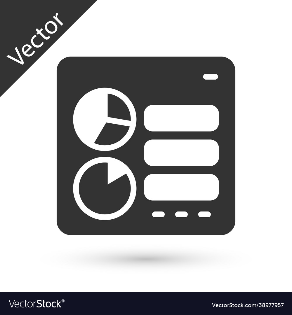 Grey computer api interface icon isolated on white vector image Grey computer api interface icon isolated on white