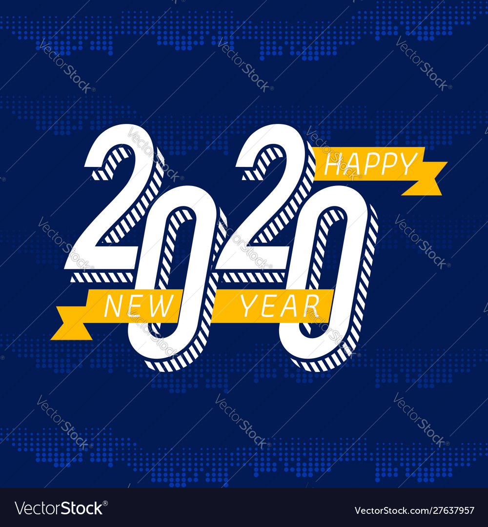 Happy new year 2020 creative design