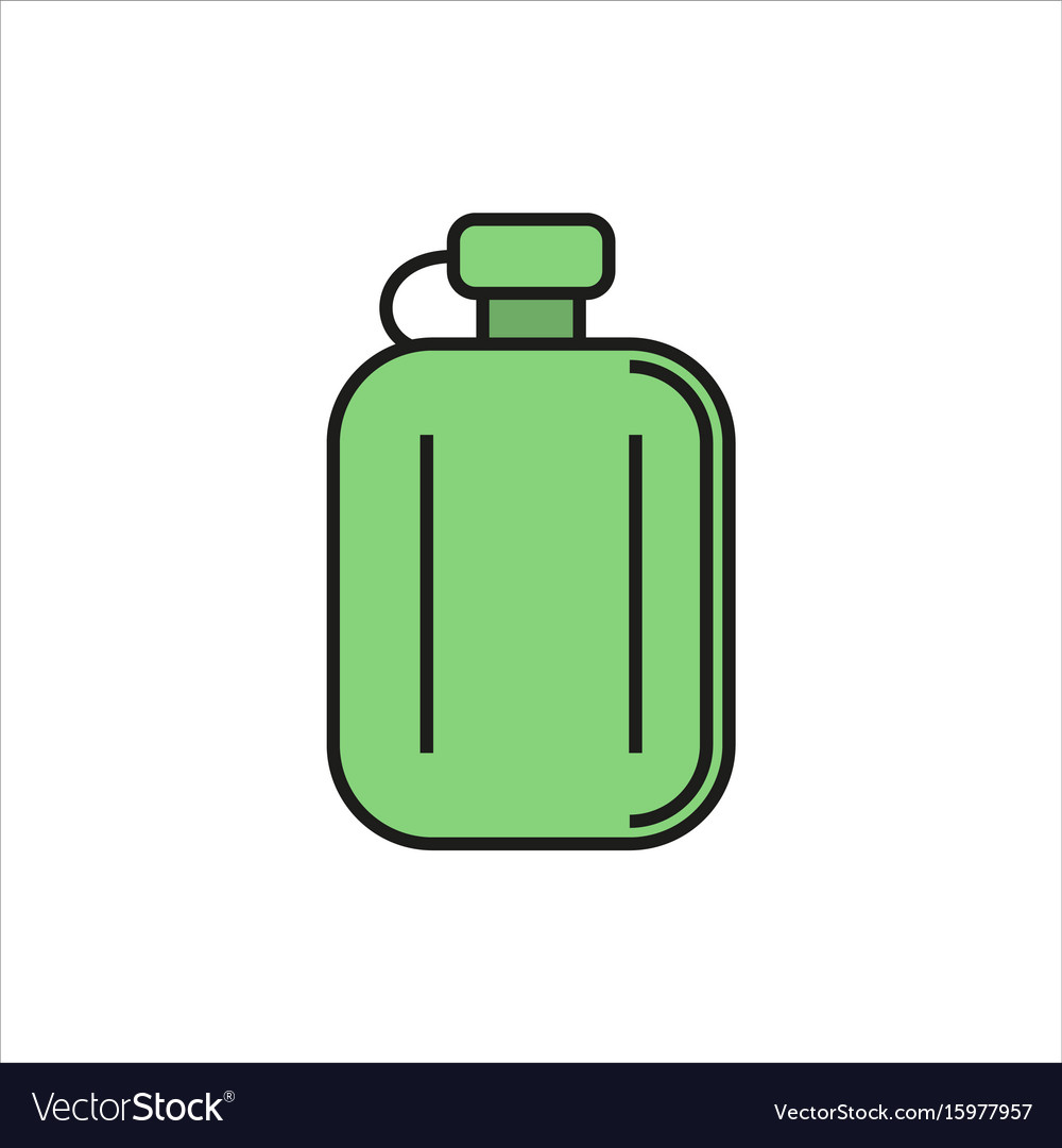Hip flask simple icon on white background