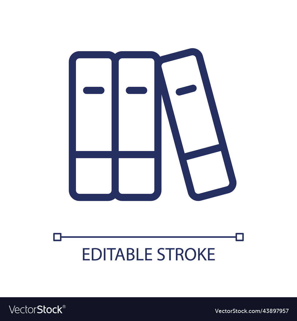 Messy bookshelf pixel perfect linear ui icon Vector Image Messy bookshelf pixel perfect linear ui icon