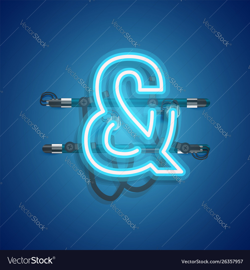 Realistic neon character with wires and console vector image Realistic neon character with wires and console