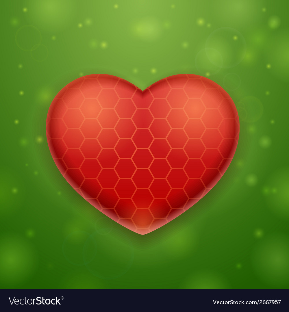 Red Heart Particle Background