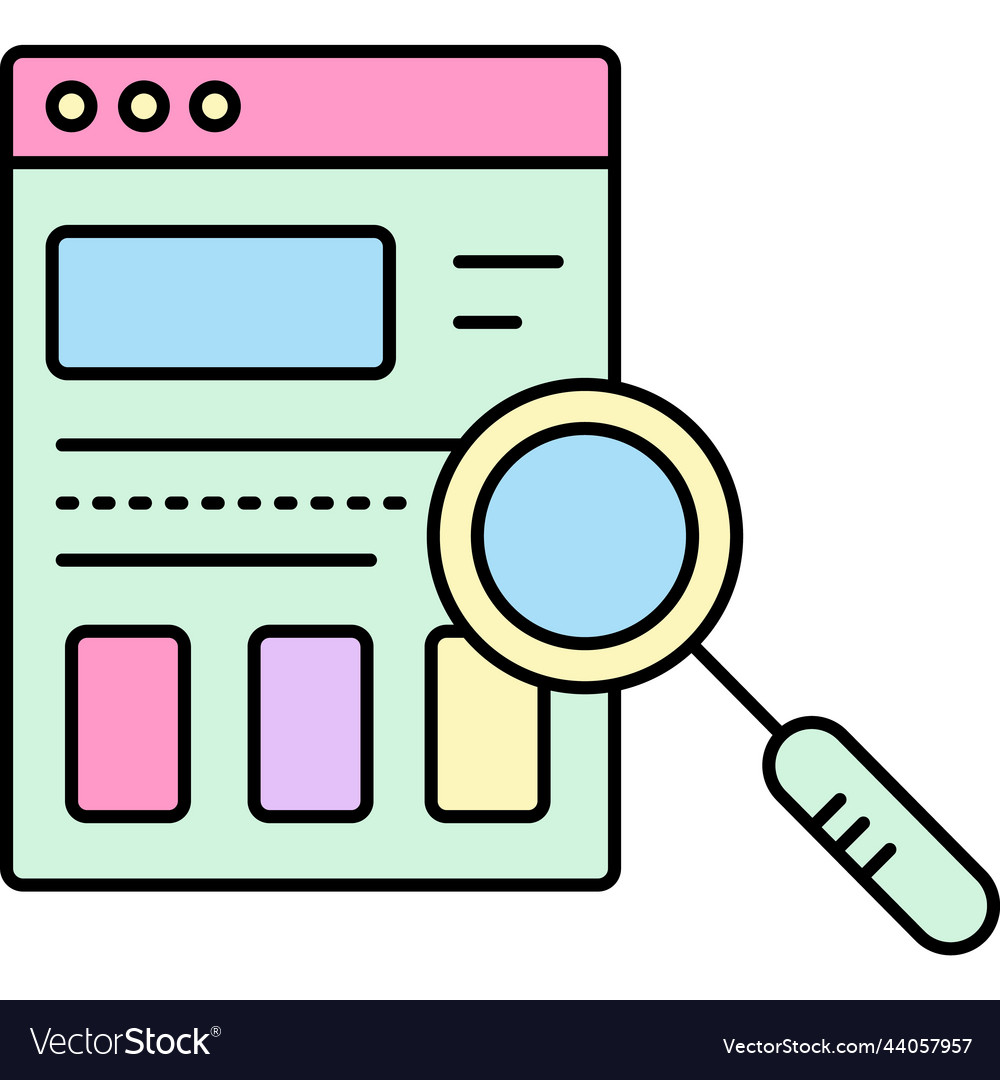 Settings icon software and magnifier design