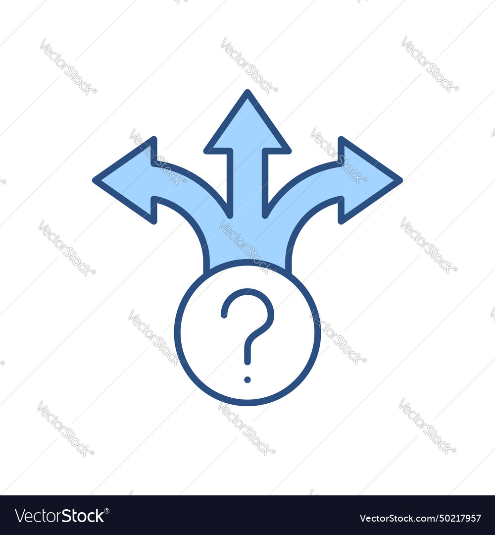 Three-way direction arrow related icon