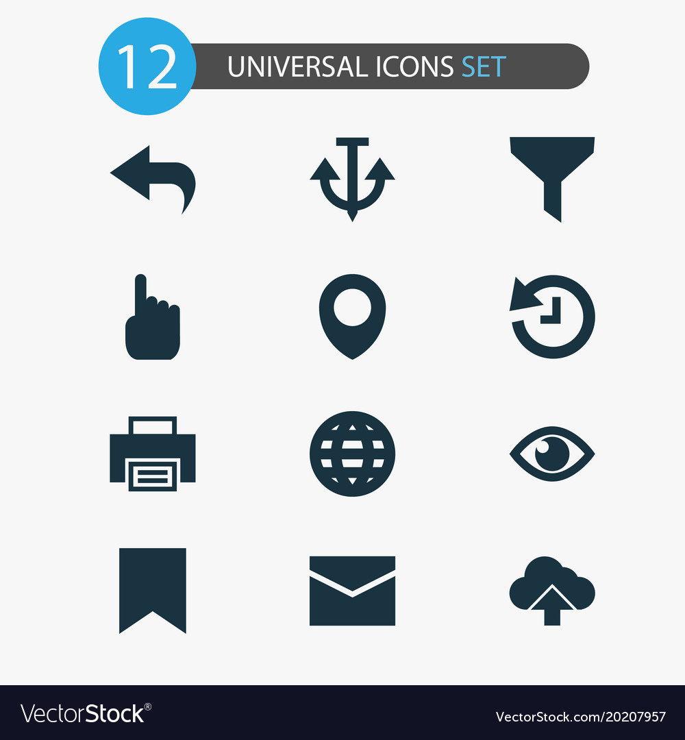 User icons set with filter show history