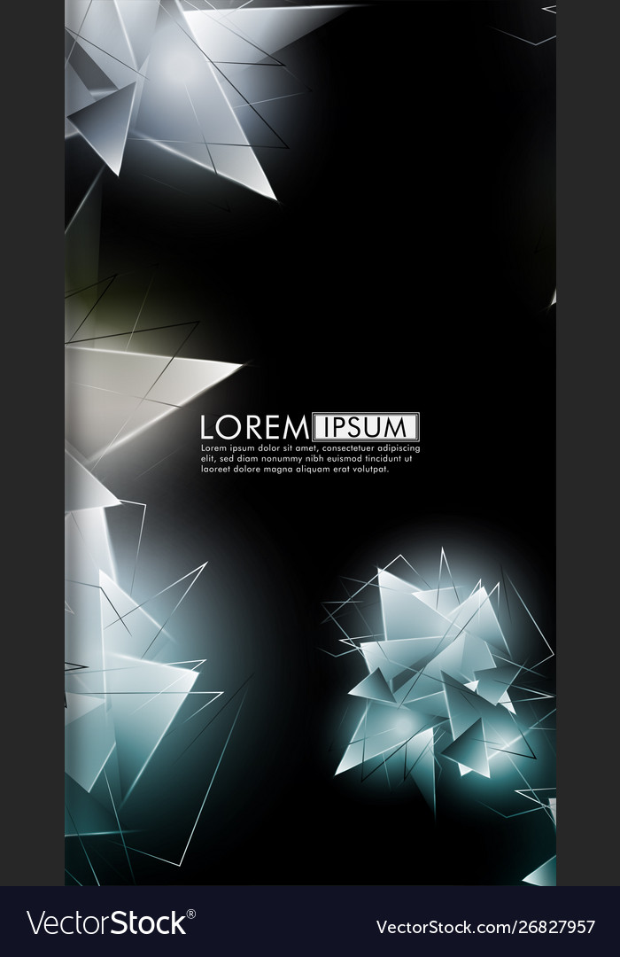 Vertical triangle background abstract composition Vector Image Vertical triangle background abstract composition