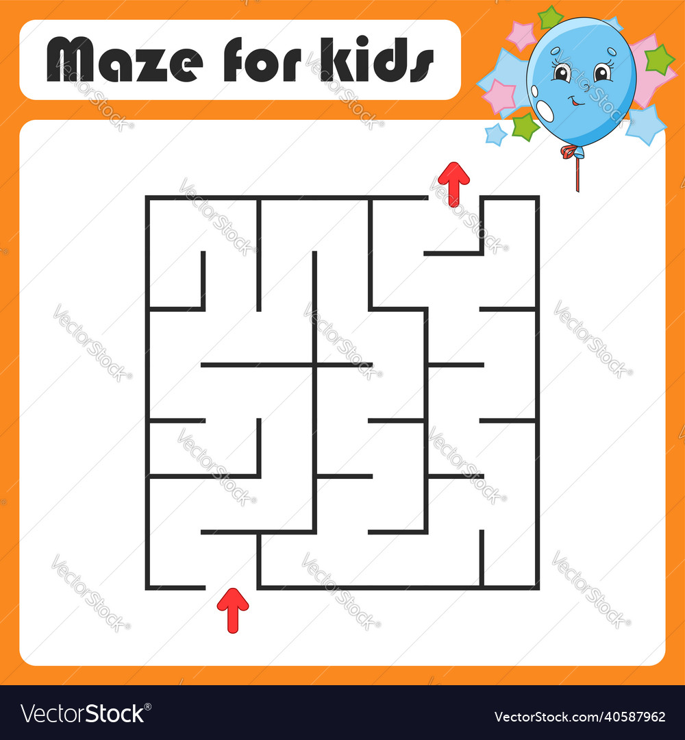 Abstract maze game for kids puzzle children Vector Image