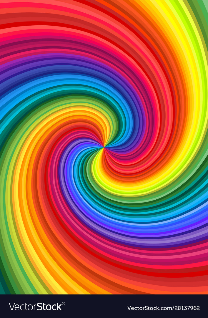 Abstract rainbow swirl