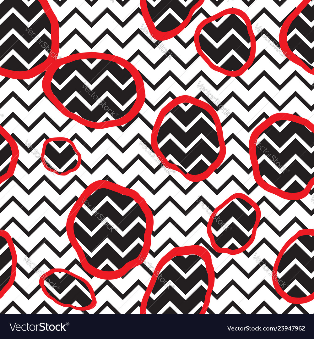 Abstract seamless pattern dot and zig-zag line vector image Abstract seamless pattern dot and zig-zag line