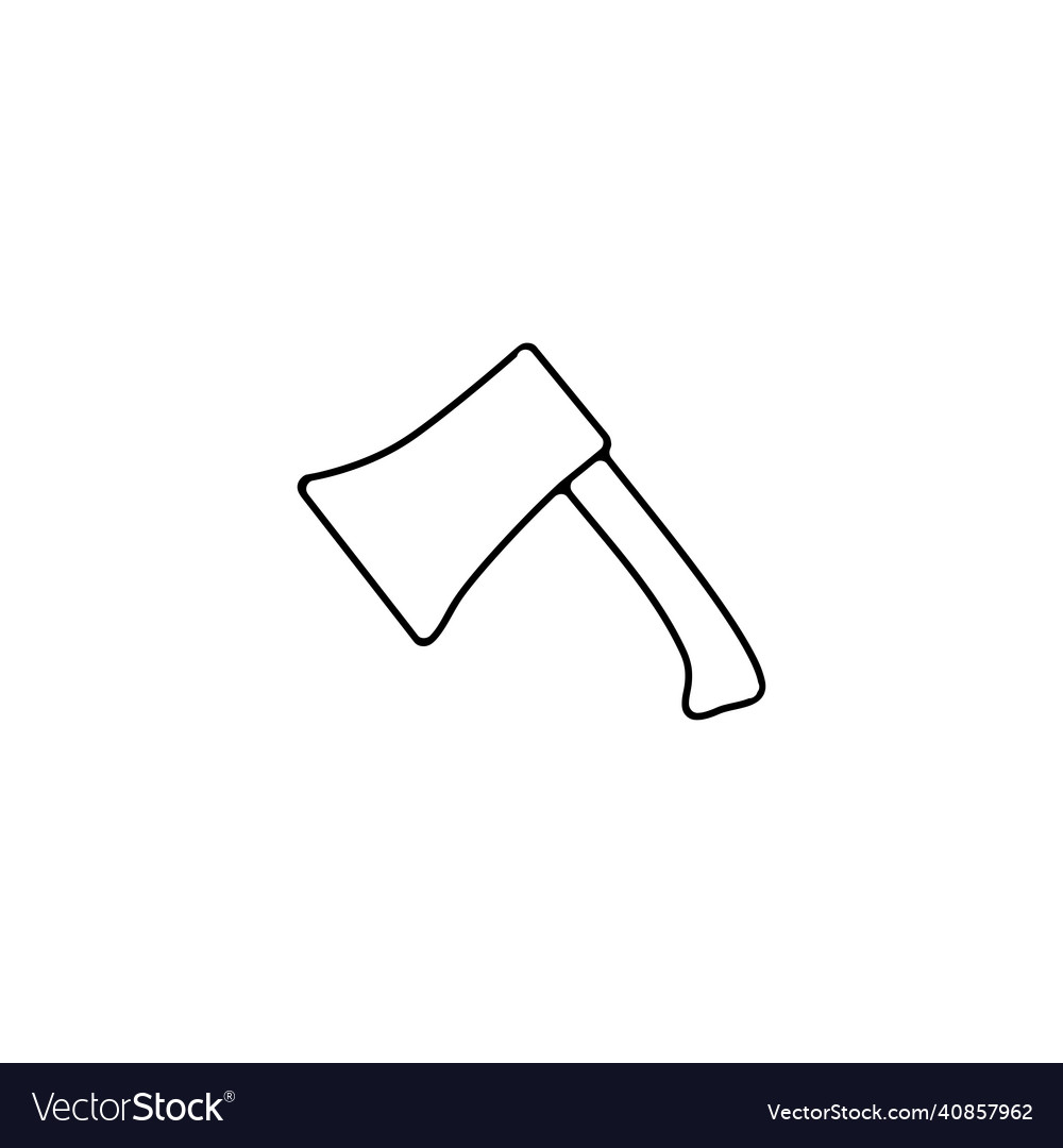 Ax thin line icon tool linear outline vector image Ax thin line icon tool linear outline