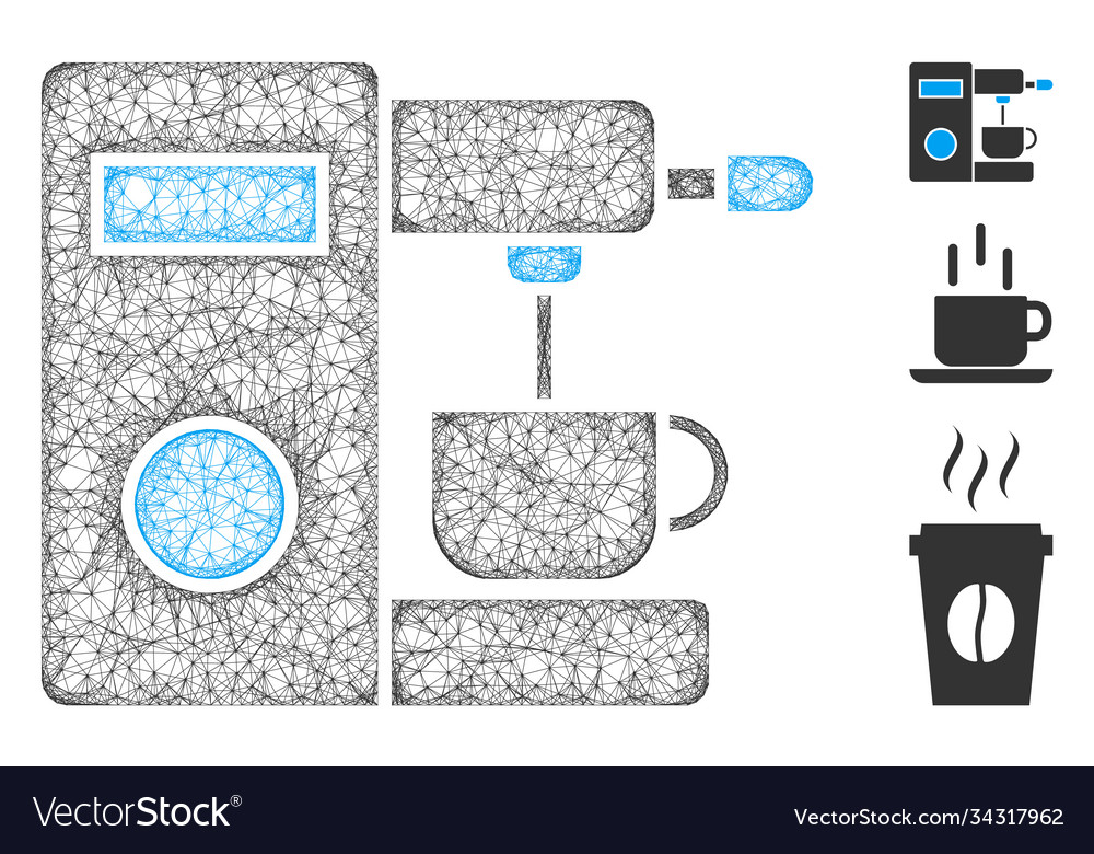 Coffee machine polygonal web mesh