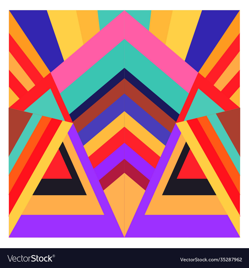 Colorful geometric and curve background pattern