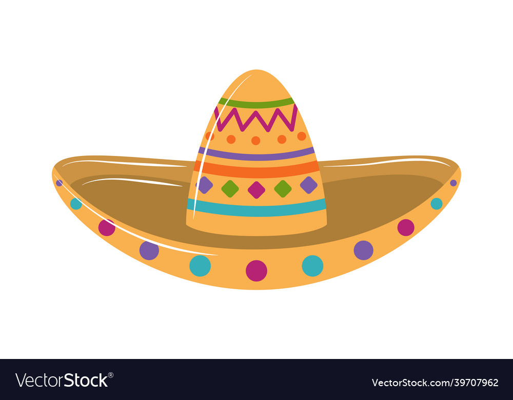 Mexican hat traditional Royalty Free Vector Image