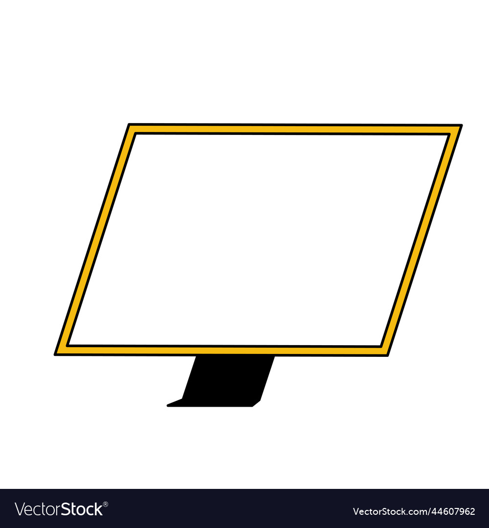 Monitor screen front view display icon above