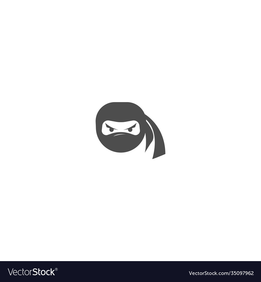 Ninja face logo template