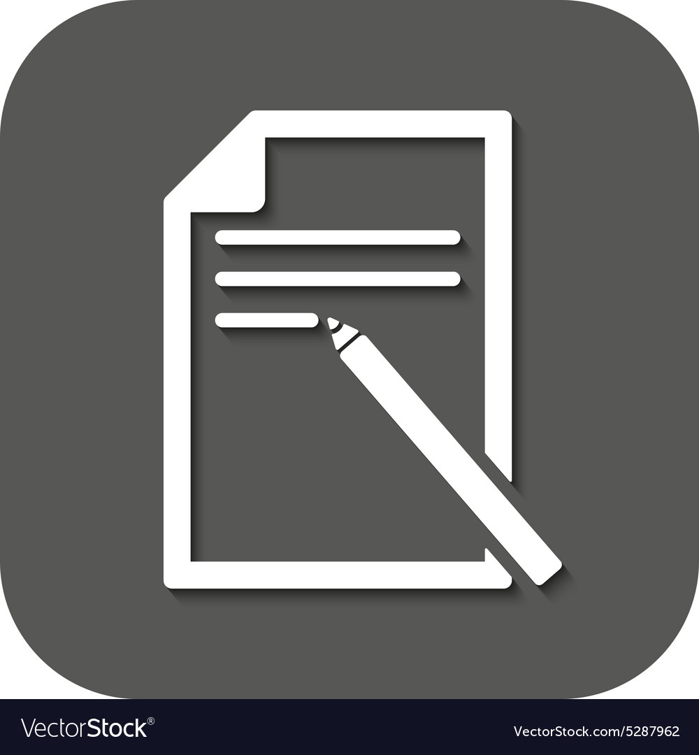 Note paper icon text file symbol flat