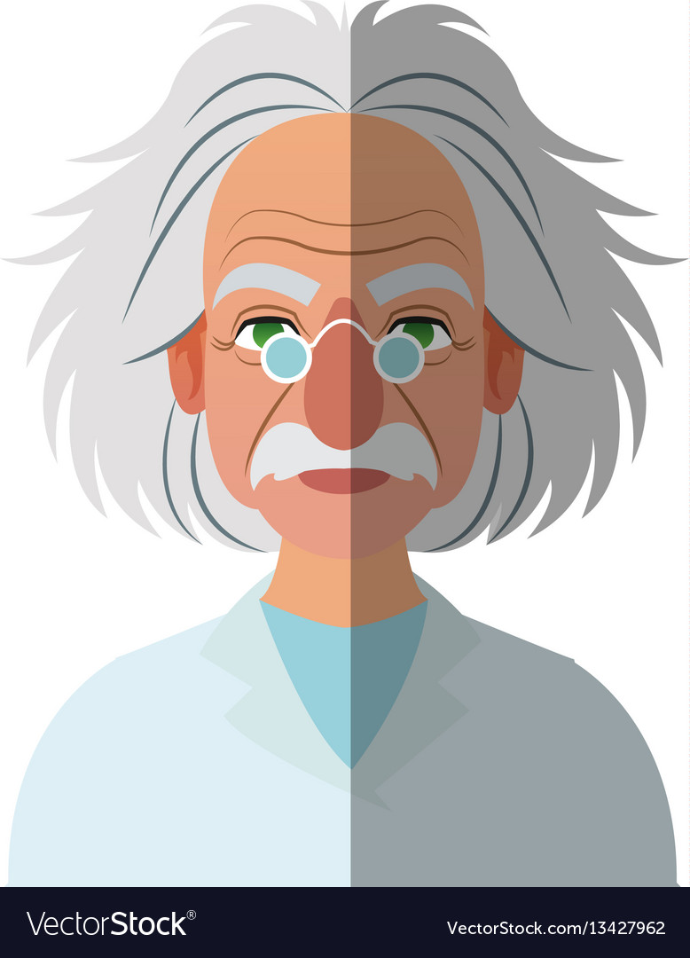 Scientist man cartoon icon Royalty Free Vector Image