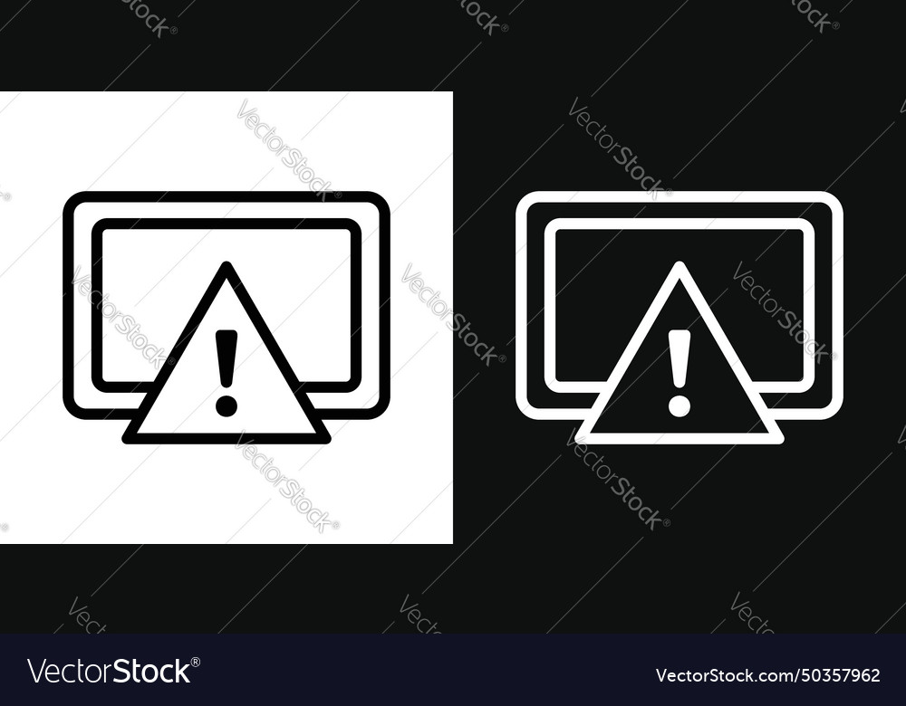 System error icon settechnical failure warning