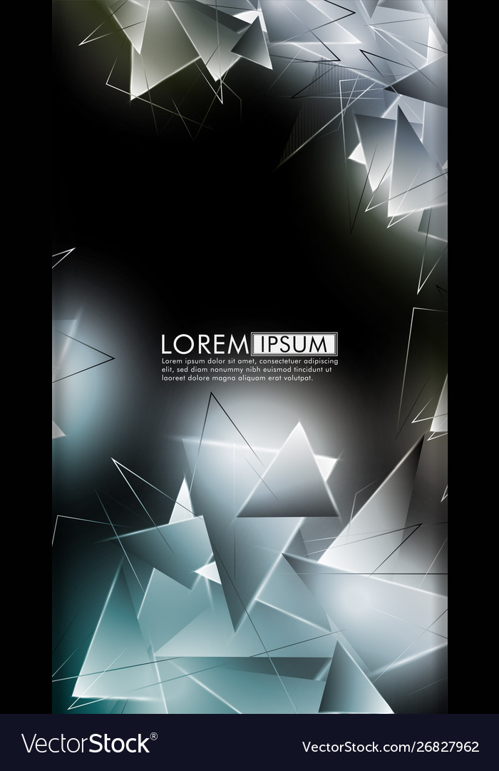 Vertical triangle background abstract composition vector image Vertical triangle background abstract composition