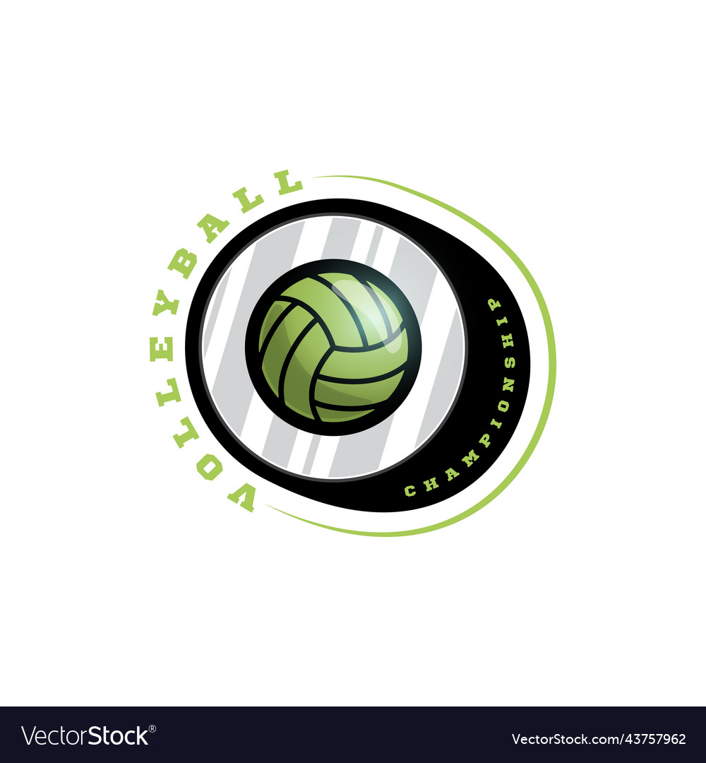 Volleyball circular logo modern professional