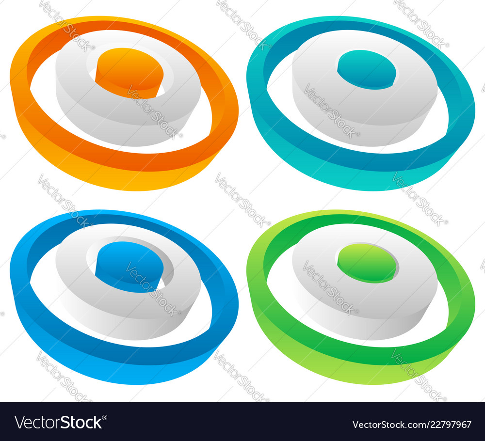 3d colorful circle elements editable graphic