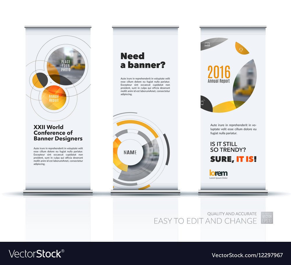 Abstract business set of modern roll up