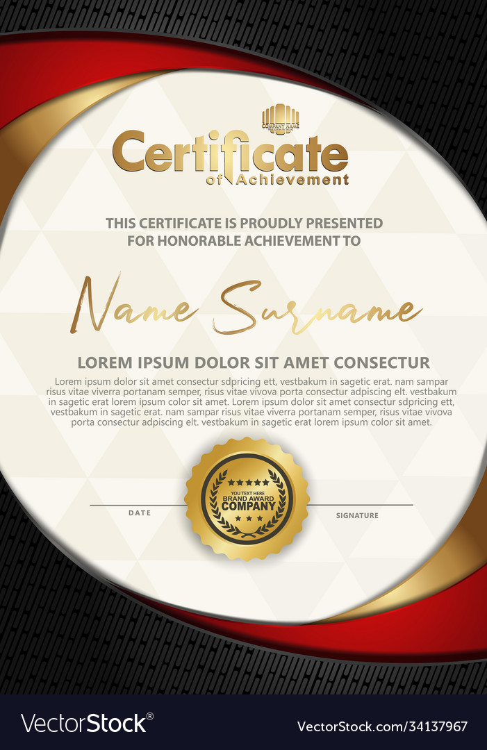 Certificate template with textured background