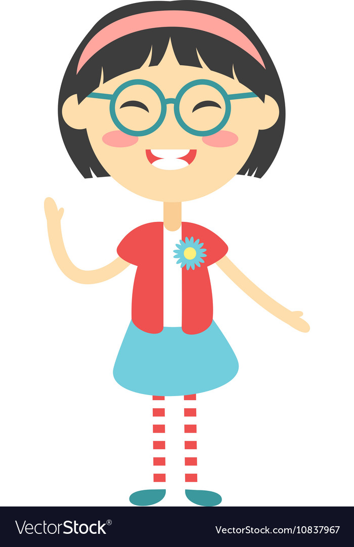 Cute girl Royalty Free Vector Image - VectorStock