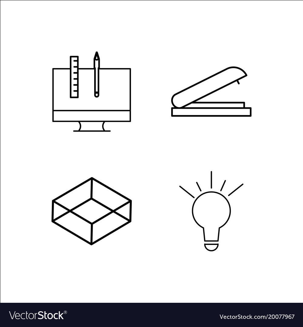 Design and studio simple linear icon setsimple