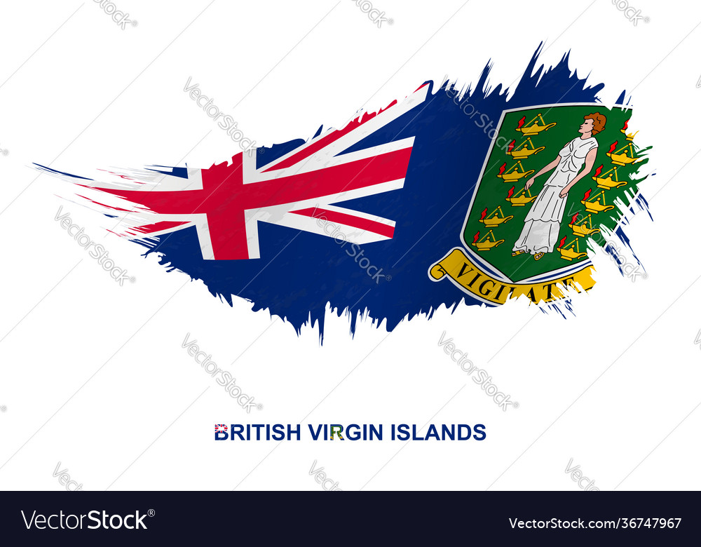 Flag british virgin islands in grunge style