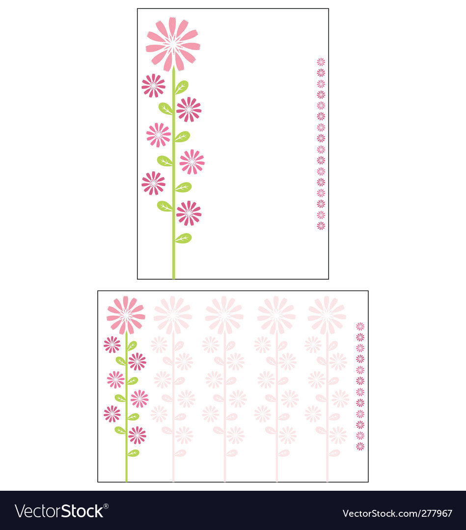 Flower invitation Royalty Free Vector Image - VectorStock