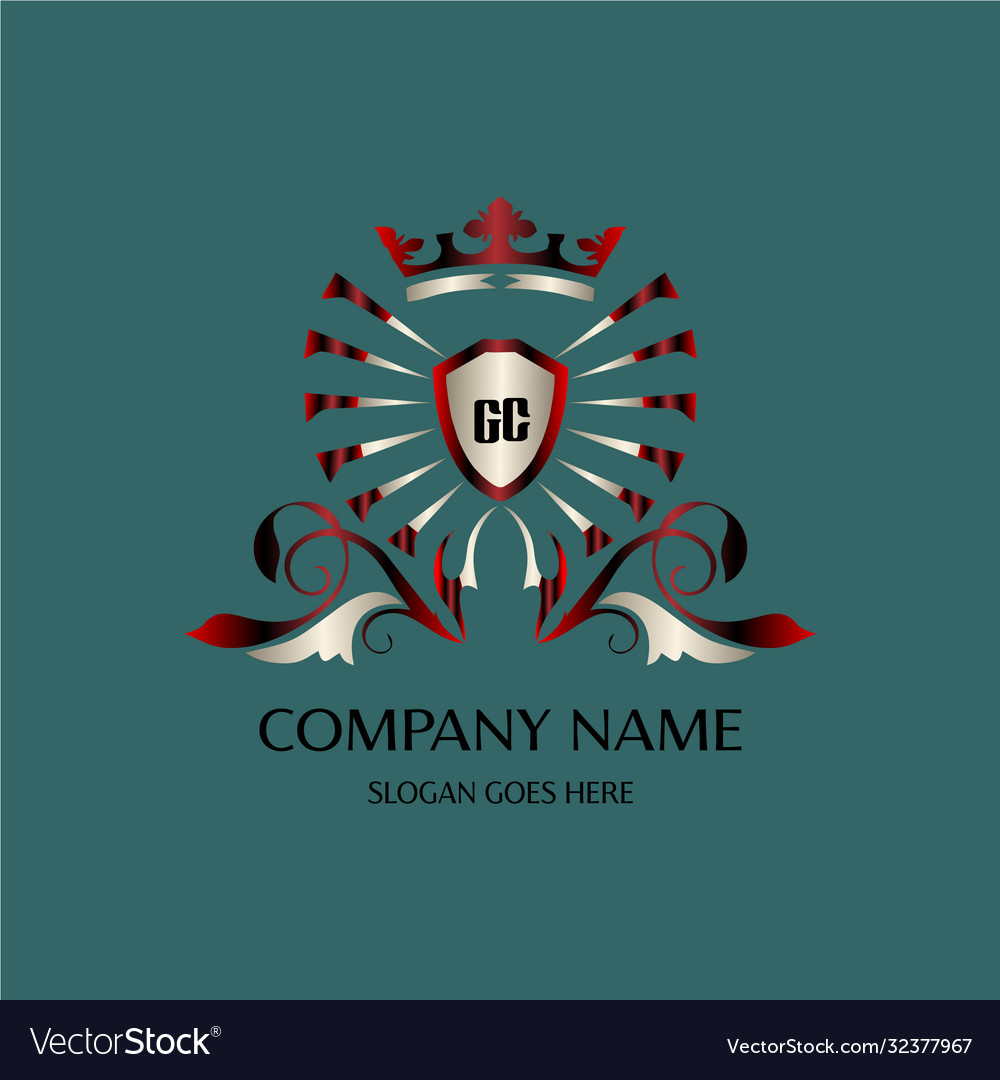 Gc initial logo with colorful circle template vector image Gc initial logo with colorful circle template