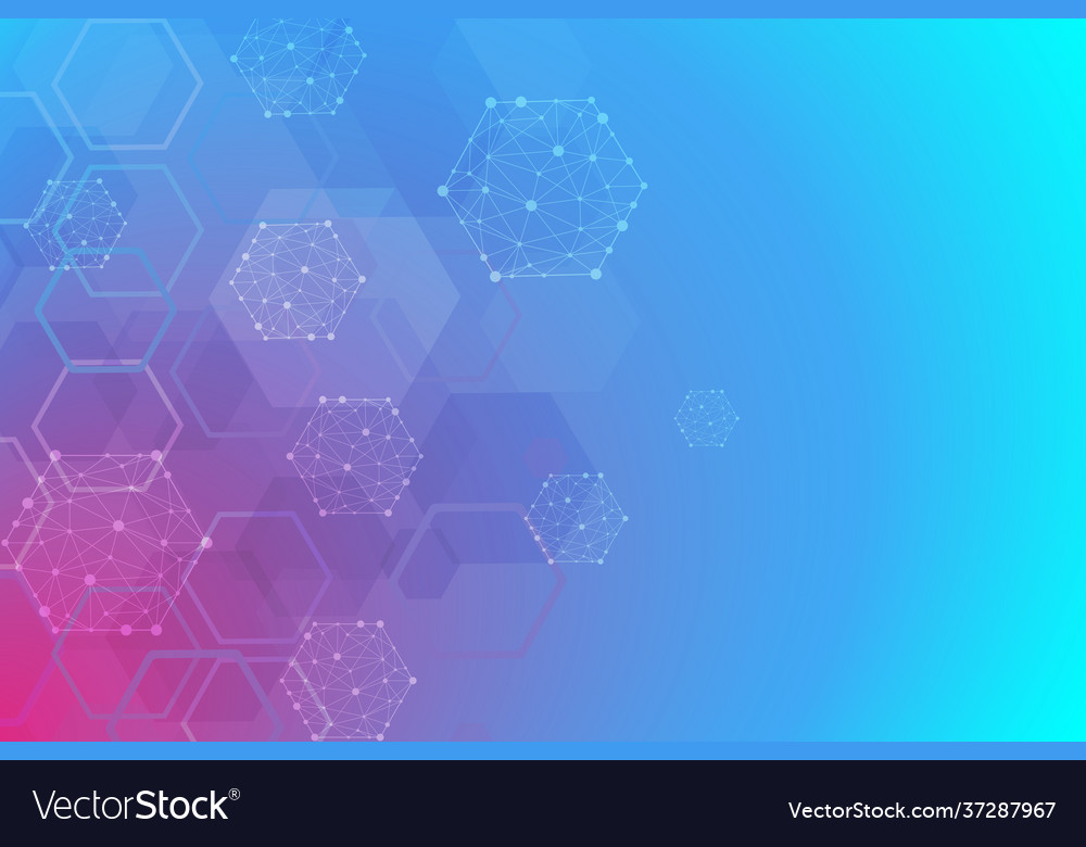 Hexagonal abstract background big data vector image Hexagonal abstract background big data