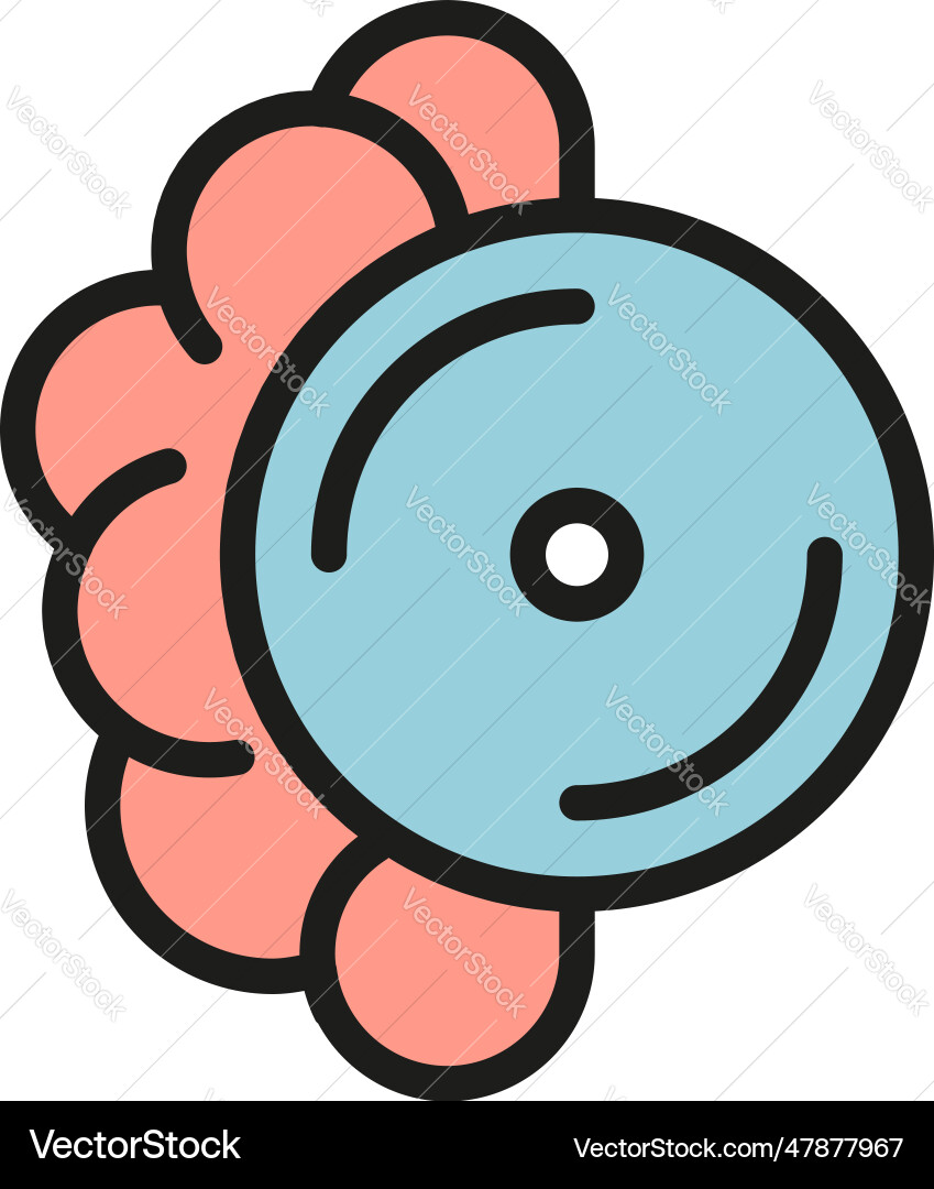 Memory processor icon flat Royalty Free Vector Image