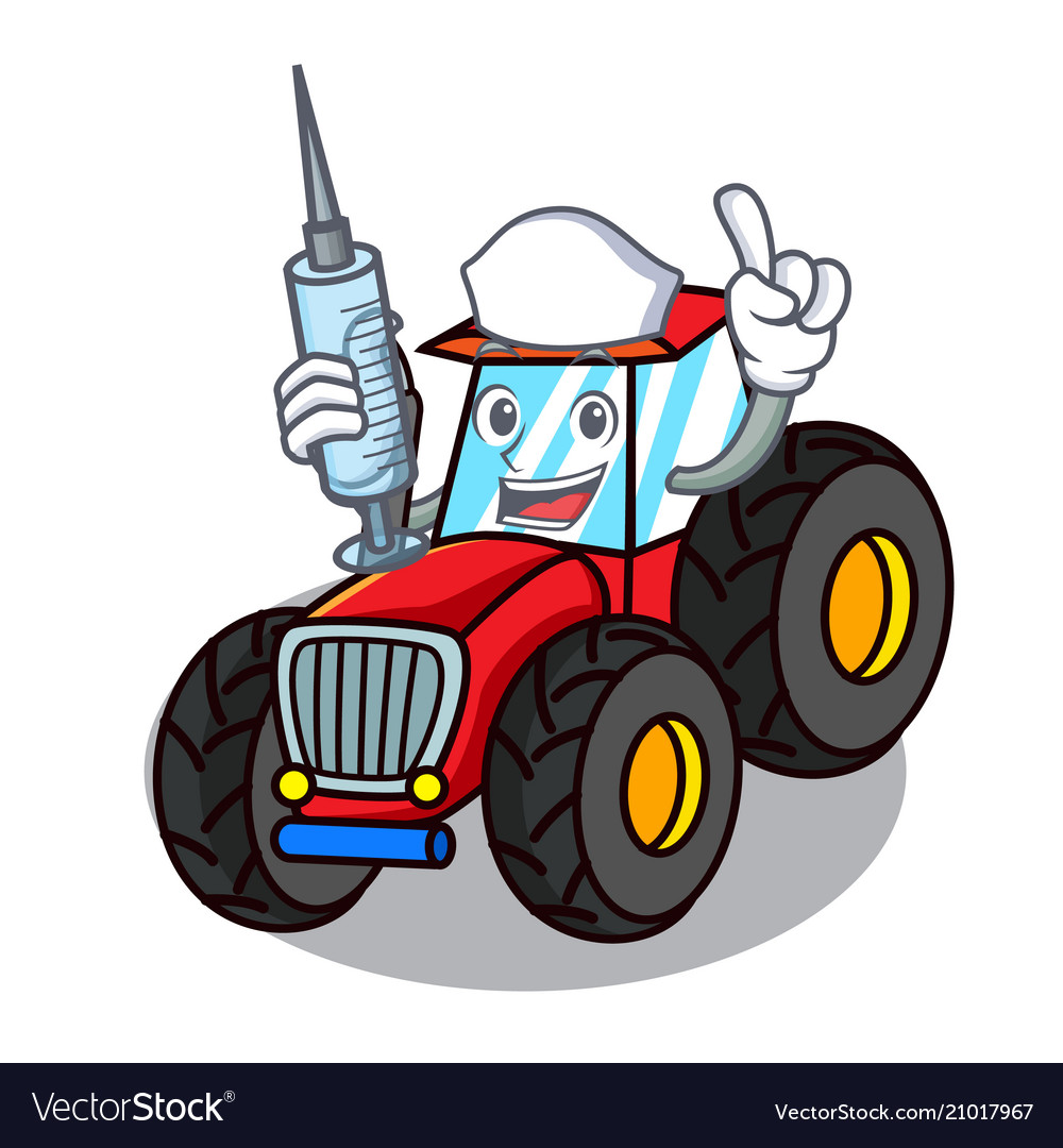 Nurse tractor character cartoon style Royalty Free Vector Nurse tractor character cartoon style Royalty Free Vector