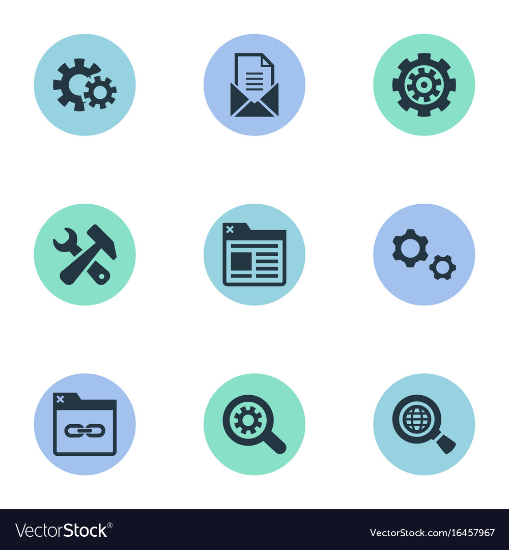 Optimization Icons - Gears & Mechanisms