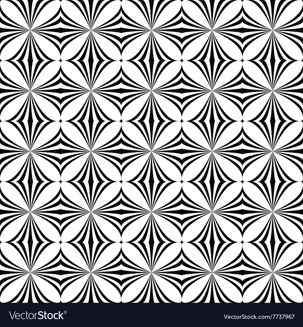 Repeating monochrome curved shape pattern