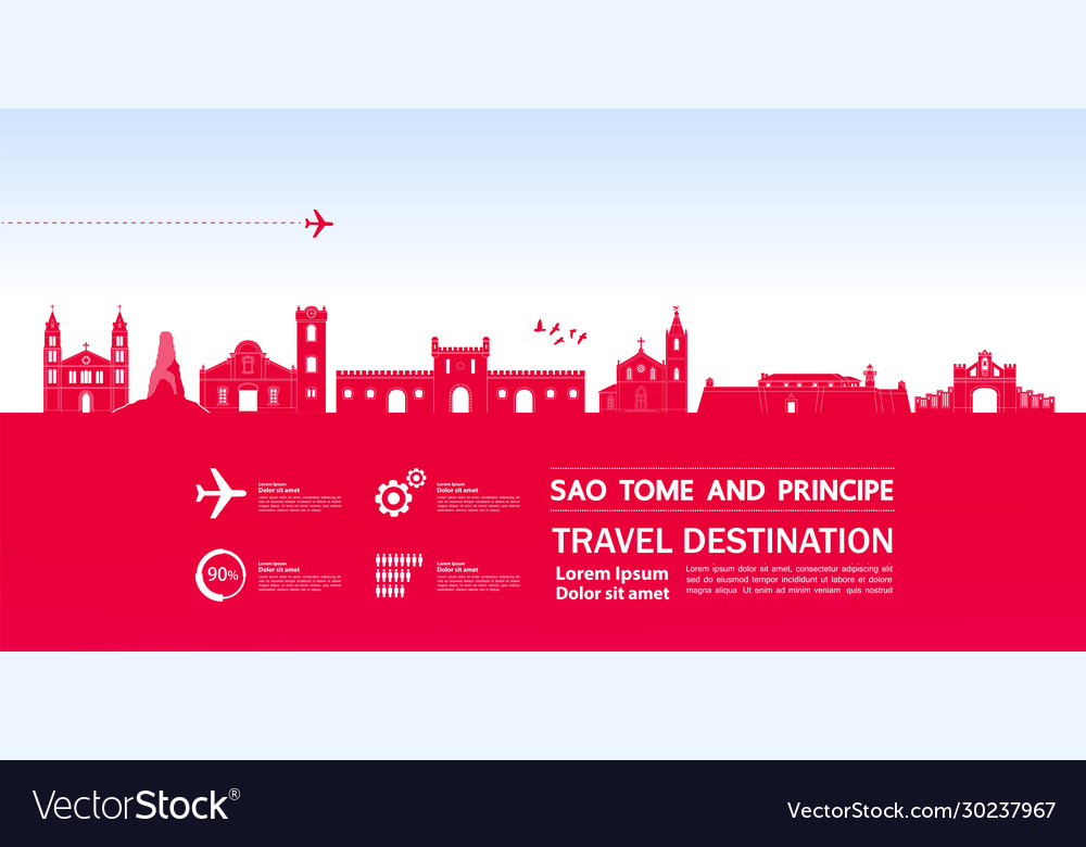 Sao tome and principe travel destination Vector Image