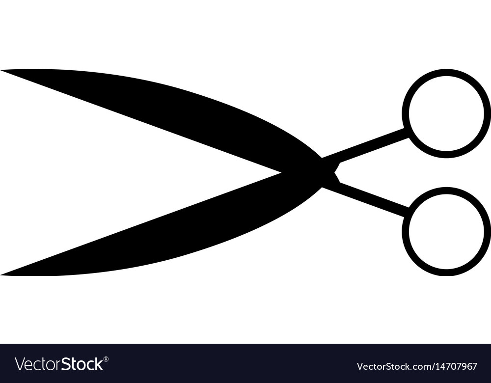 Scissors the black color icon