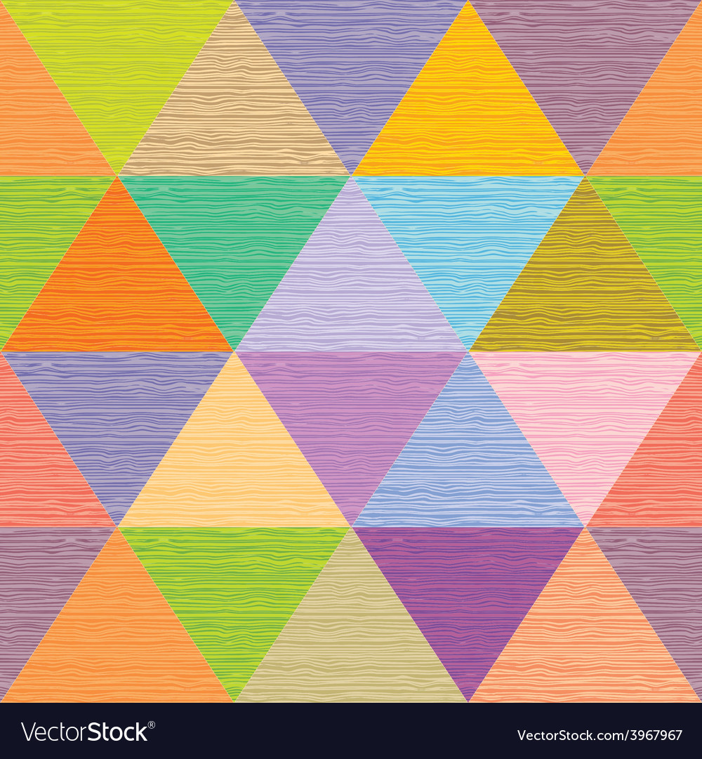 Seamless abstract multicolored triangles Colored Vector Image