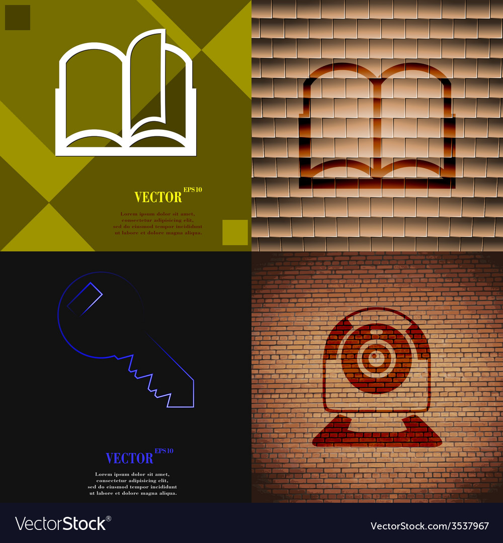 Set of abstract backgrounds with different web