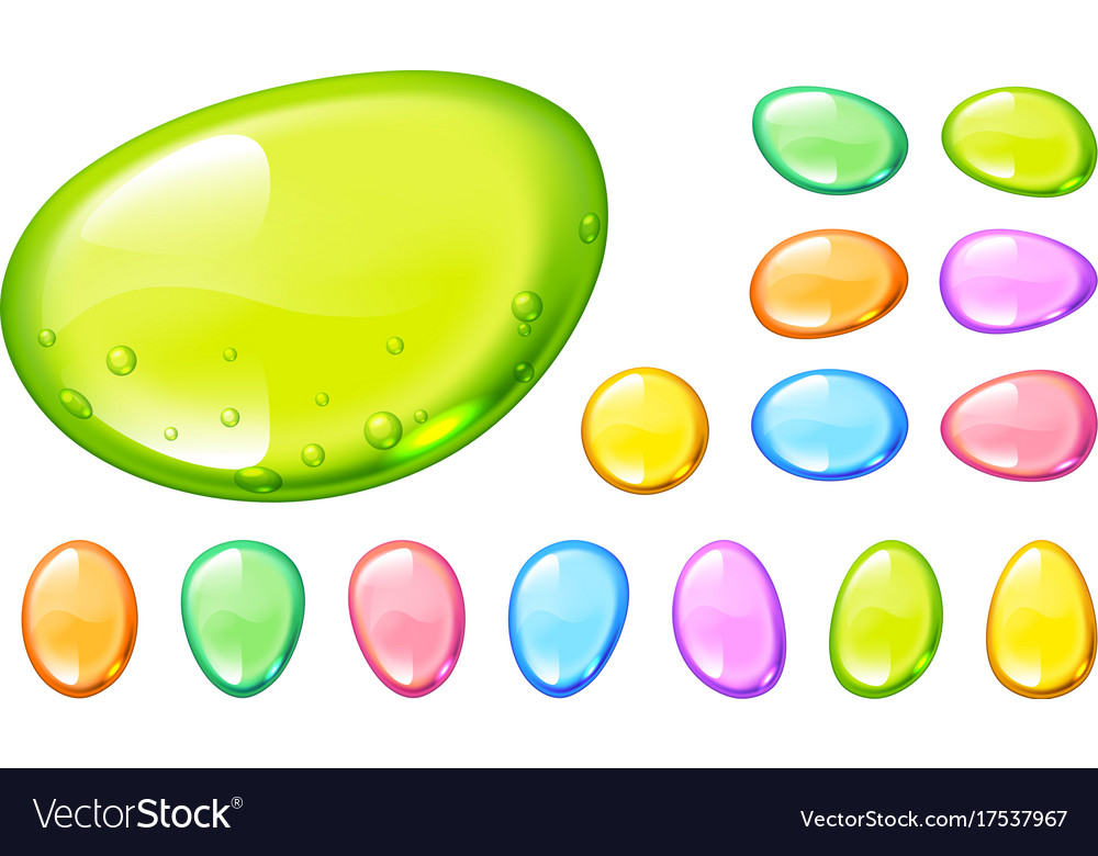 Set of colorful candy drops on white Royalty Free Vector
