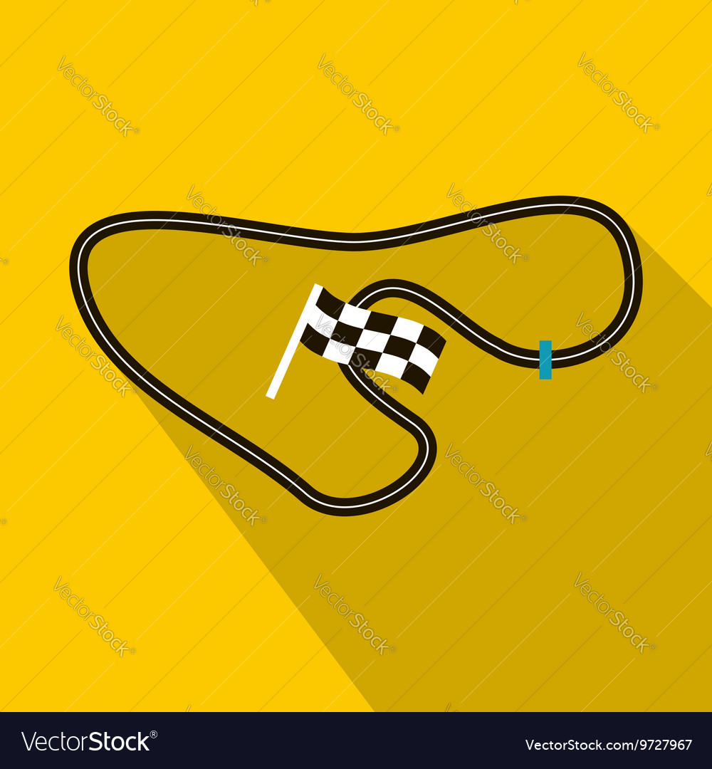 Speedway icon in flat style Royalty Free Vector Image