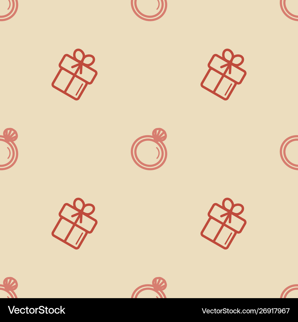 Wedding background seamless pattern Royalty Free Vector