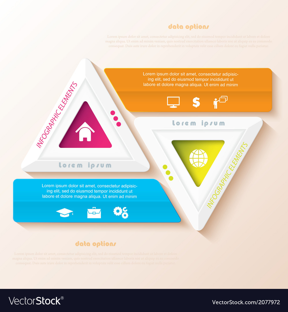 Abstract infographic design with triangles