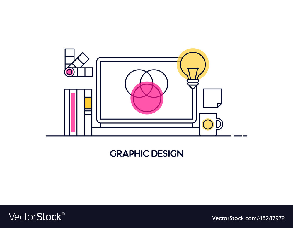 Abstract linear of graphic design web vector image Abstract linear of graphic design web