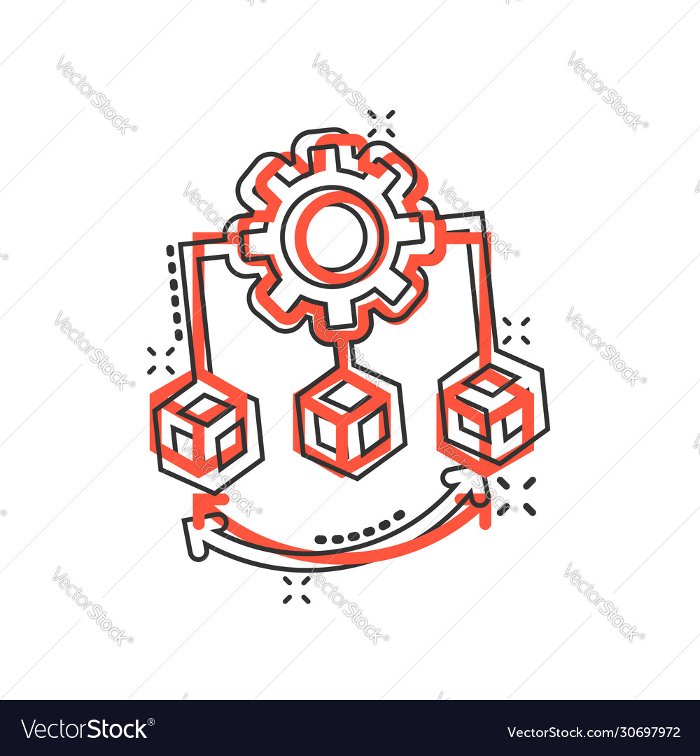 Api technology icon in comic style algorithm