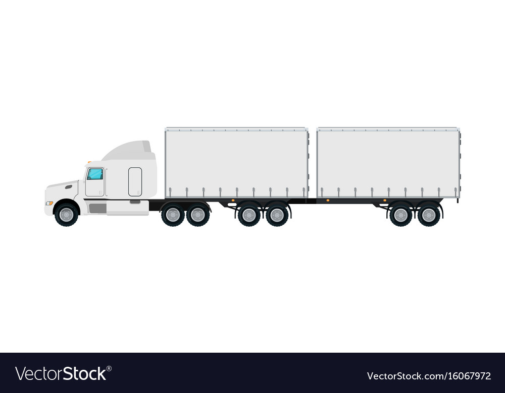 Commercial freight truck isolated icon